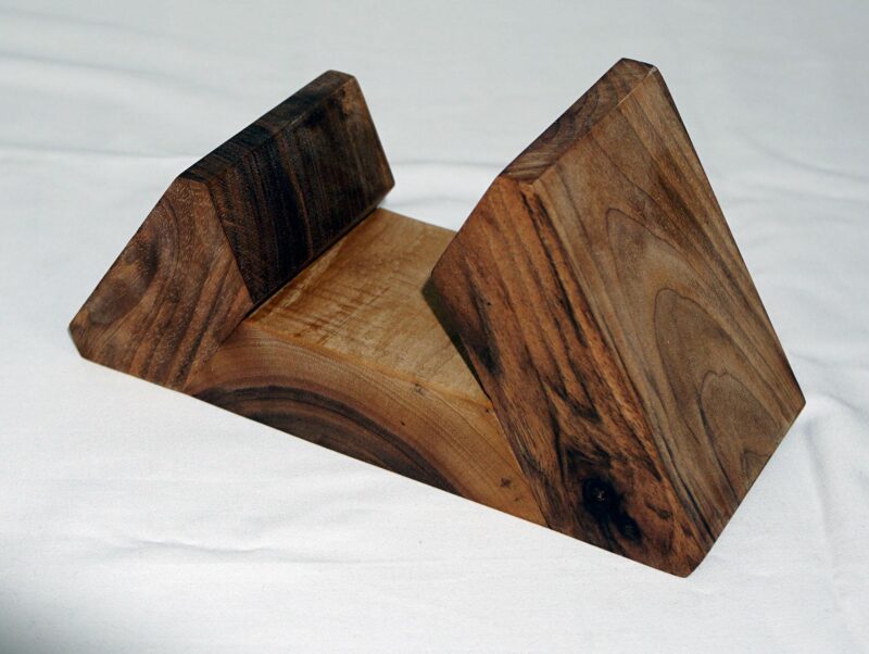 il_fullxfull.6656972046_q83d.jpg Handmade Walnut Cutting Board Stand: Rustic Kitchen Decor