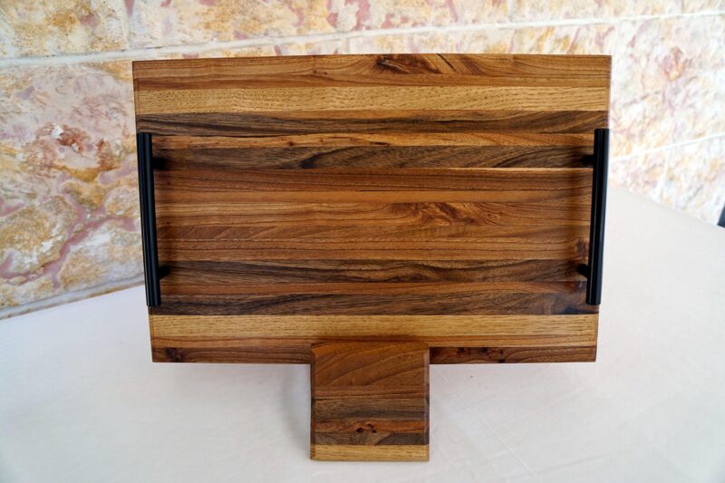 il_fullxfull.6695587534_pfbv.jpg Handmade Walnut Charcuterie Board: Rustic Wooden Serving Board with Epoxy Inlay