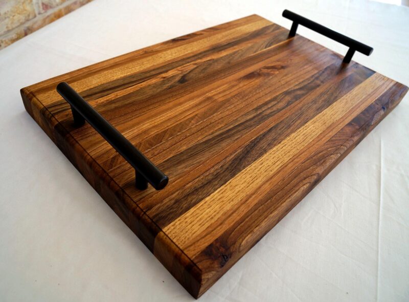 il_fullxfull.6695587564_igm3.jpg Handmade Walnut Charcuterie Board: Rustic Wooden Serving Board with Epoxy Inlay