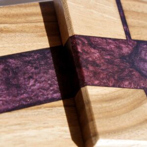 Handmade Walnut Epoxy Coasters: Resin Inlay, Set of 4