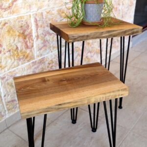 il_fullxfull.6706745730_r8bl.jpg Live Edge Walnut End Table: Rustic Modern Accent Furniture
