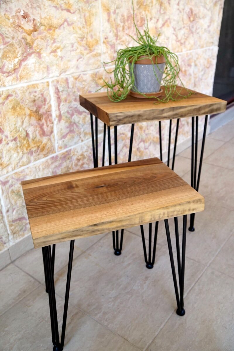 il_fullxfull.6706745730_r8bl.jpg Live Edge Walnut End Table: Rustic Modern Accent Furniture