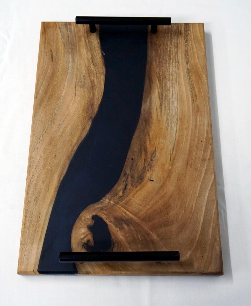 il_fullxfull.6729043397_1prb.jpg Handmade Walnut Charcuterie Board: Black Epoxy Resin Serving Platter