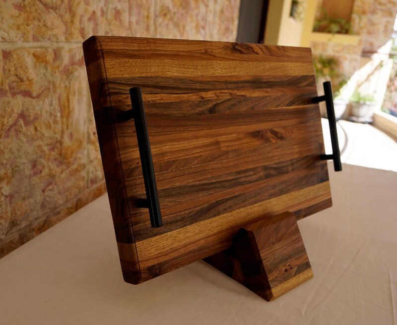 il_fullxfull.6743624711_2lhb.jpg Handmade Walnut Charcuterie Board: Rustic Wooden Serving Board with Epoxy Inlay