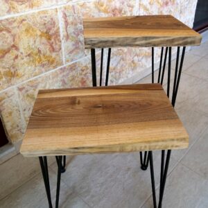 il_fullxfull.6754788303_sy56.jpg Live Edge Walnut End Table: Rustic Modern Accent Furniture