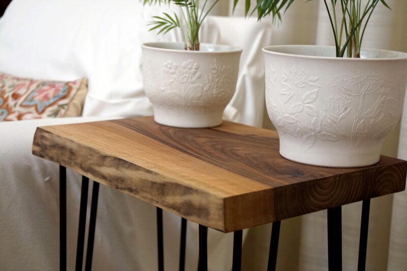 il_fullxfull.6757902843_4z6v.jpg Live Edge Walnut End Table: Rustic Modern Accent Furniture