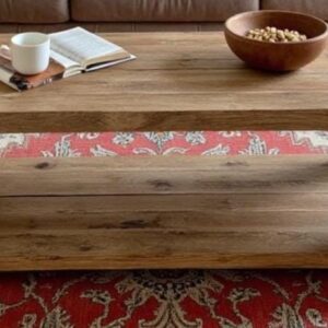il_fullxfull.7140323490_9rln.jpg Reclaimed Wood Coffee Table: Rustic Modern Table with Storage Shelf