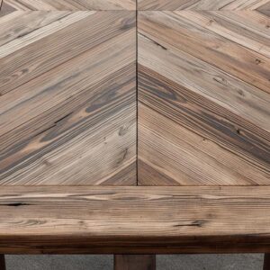 il_fullxfull.7140345510_3z8i.jpg Reclaimed Wood Coffee Table: Chevron Pattern Rustic Modern Design