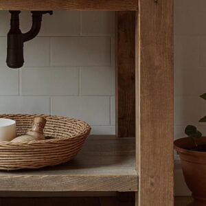 Rustic Reclaimed Wood Bathroom Vanity – Solid Wood Cabinet