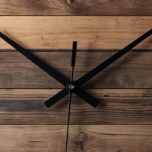 Reclaimed Wood Wall Clock – Rustic Horizontal Plank Design with Varying Colors & Sizes