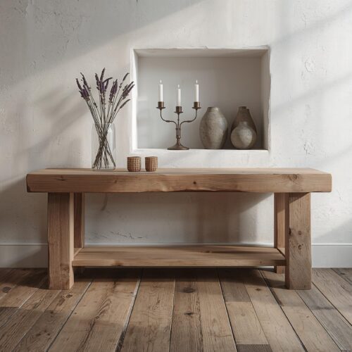 Reclaimed Wood Console Table: Rustic Farmhouse Entryway Storage