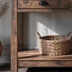 il_fullxfull.7188142231_9u3h.jpg Reclaimed Wood Slim Console Table: Rustic Modern Entryway Storage