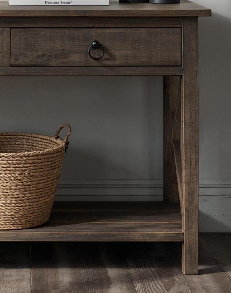 il_fullxfull.7188169723_gq9i.jpg Reclaimed Wood Console Table with Drawers: Rustic Farmhouse Entryway Furniture