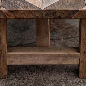 Reclaimed Wood Chevron Coffee Table: Rustic Modern Centerpiece