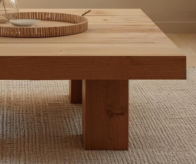 il_fullxfull.7188430945_nk72.jpg Reclaimed Wood Square Coffee Table: Rustic Modern Solid Pine