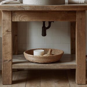 Rustic Reclaimed Wood Bathroom Vanity – Solid Wood Cabinet